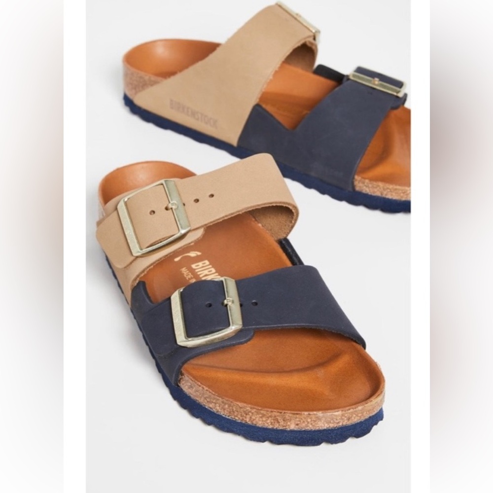 Navy Colorblock Birkenstocks
